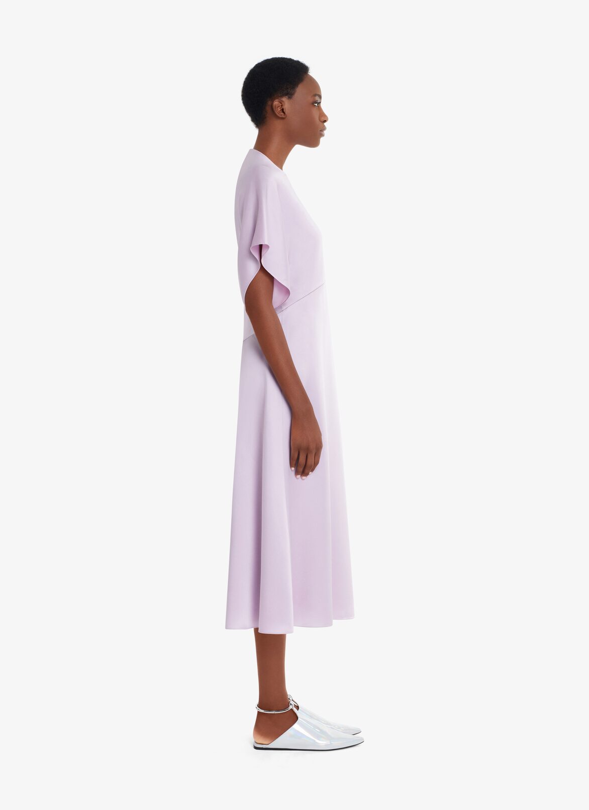 MIDI T-SHIRT SLEEVE SKATER DRESS ALAÏA PARME MIDI T-SHIRT SLEEVE SKATER DRESS